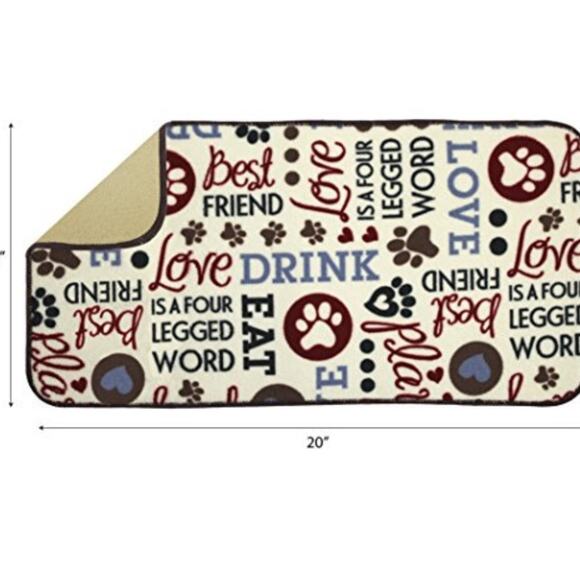 Kitchen Basics Microfiber Anti-Skid Pet Bowl Mat - Picture 2 of 5